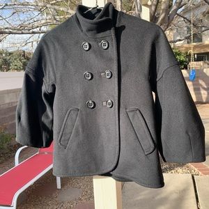 BCBG Maxazria black wool pea coat size XS